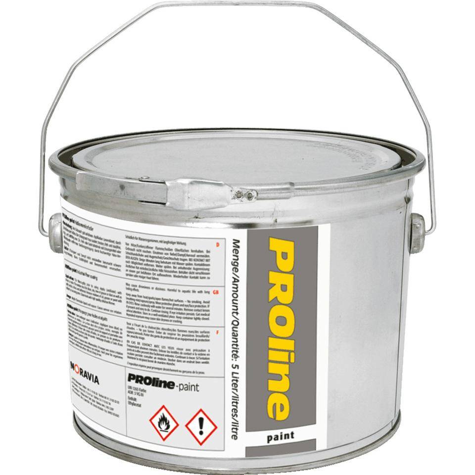 Hallenfarbe PROline paint, 1-Komponentenfarbe, silbergrau (RAL 7001), 5 l