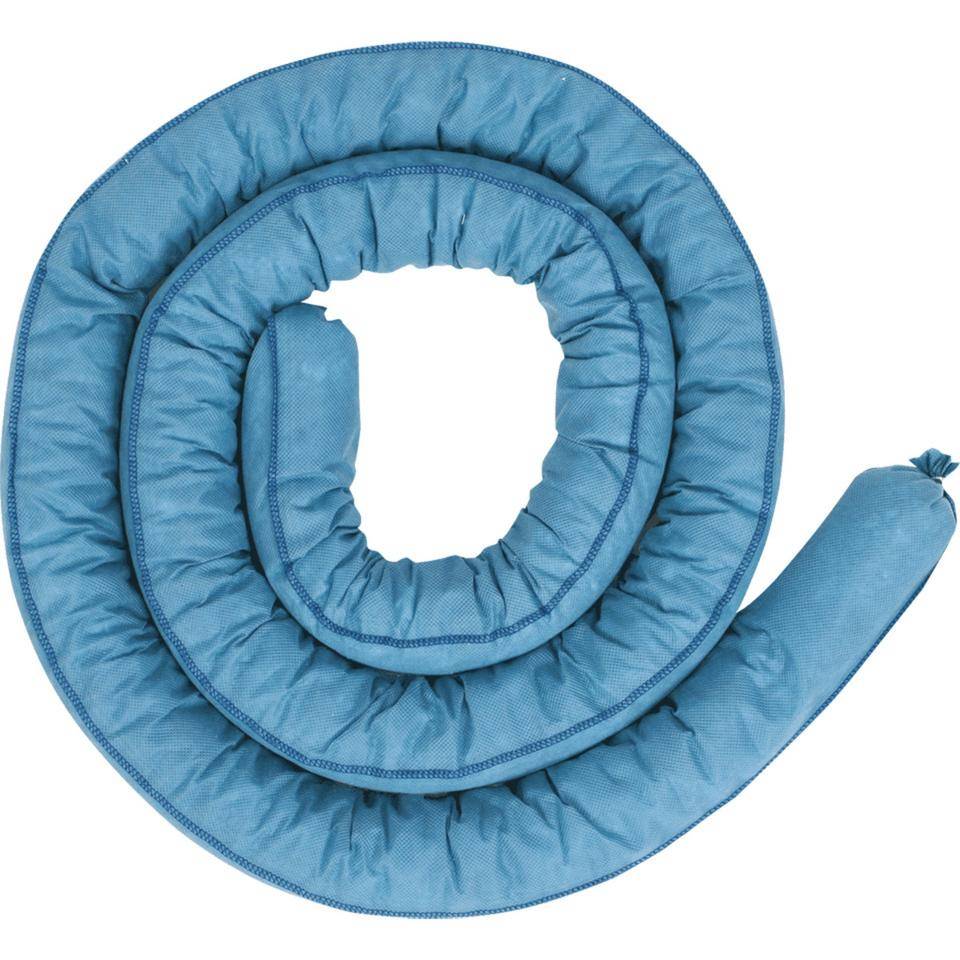 Öl-Sorbent Schlängel, blau, Polypropylen, Ø 75mm, Aufnahme 15,63l, 3m