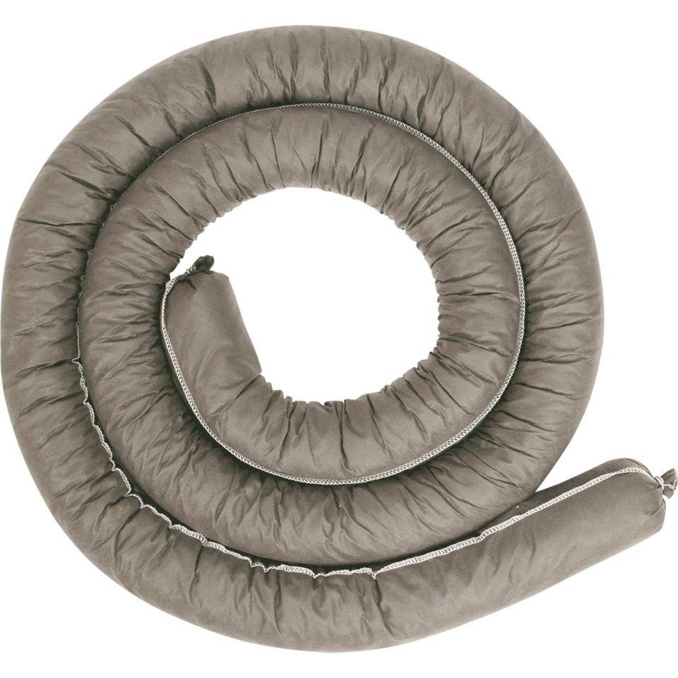 Universal-Sorbent Schlängel, grau, Polypropylenflocken, Ø 75mm, Aufnahme 15,63 l, 3m