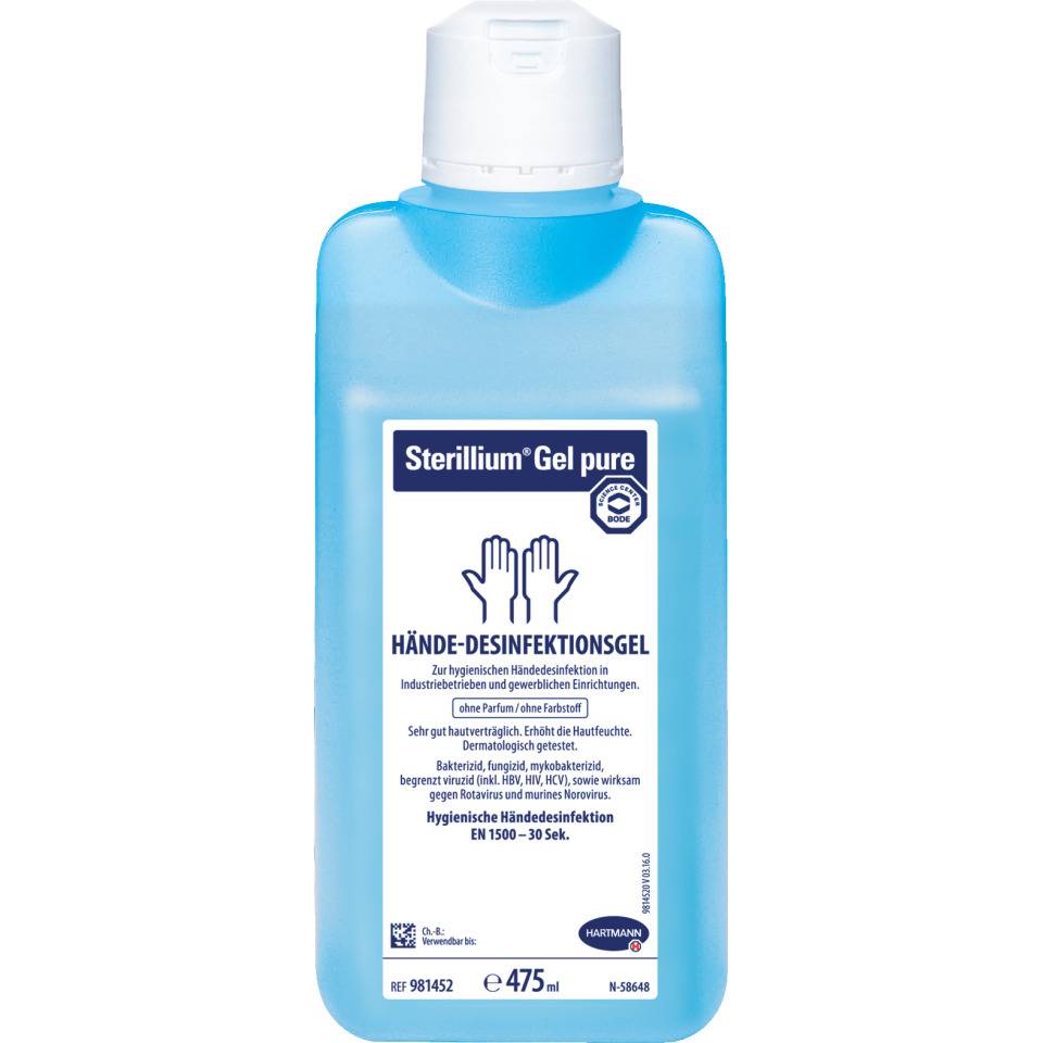 HARTMANN Desinfektionsmittel Sterillium® Gel pure, Handdesinfektion, 475ml/Flasche