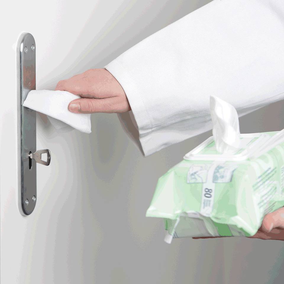 HARTMANN Desinfektionstücher Mikrobac®, wiederverschließbar, 180x200mm, 80 Stück/Packung