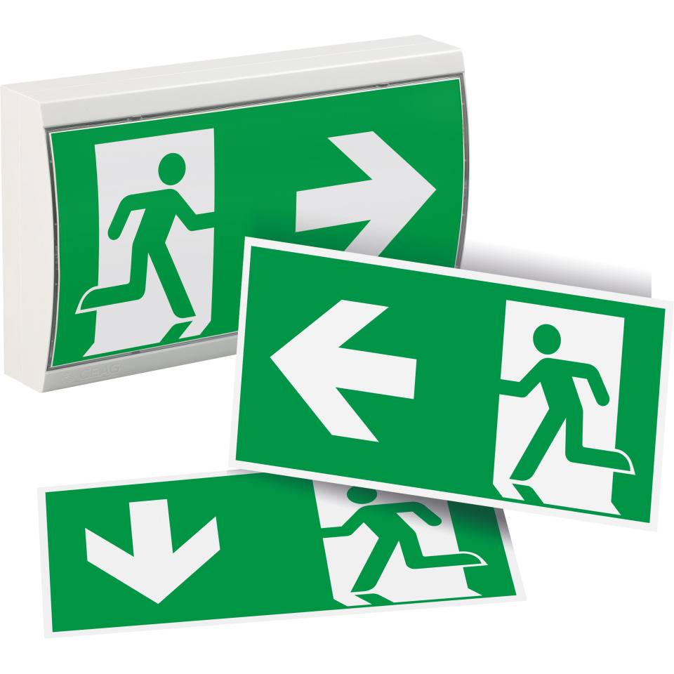 CEAG Sicherheitsleuchte SV Euro 1L LED, Notlichtdauer 1h, inkl. 3 Piktos