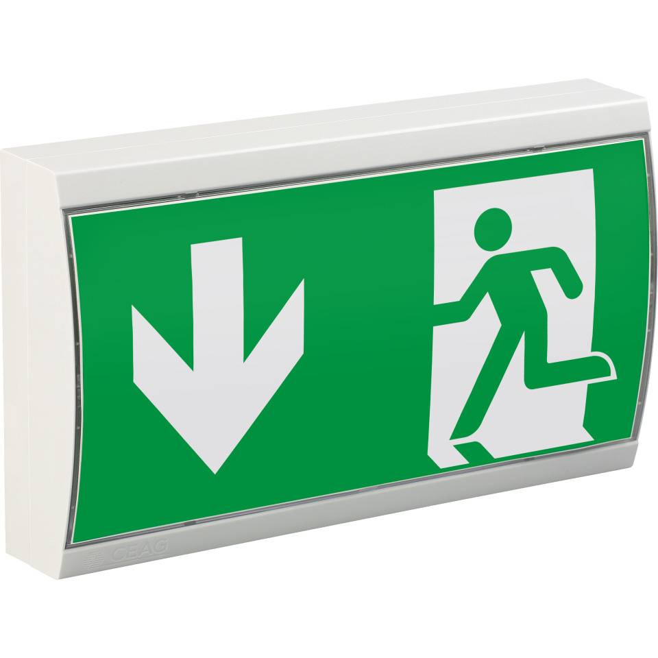 CEAG Sicherheitsleuchte SV Euro 1L LED, Notlichtdauer 1h, inkl. 3 Piktos