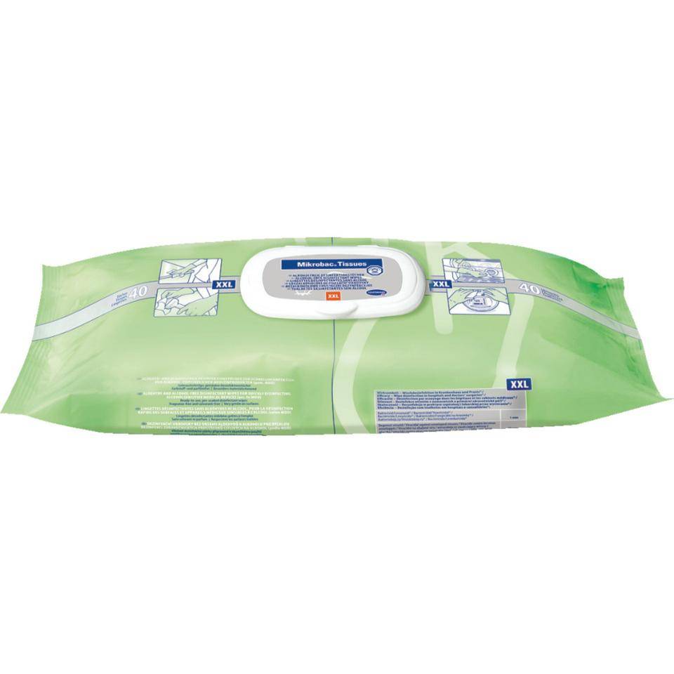 HARTMANN Desinfektionstücher Mikrobac® XXL, wiederverschließbar,250x380mm, 40 Sück/Packung