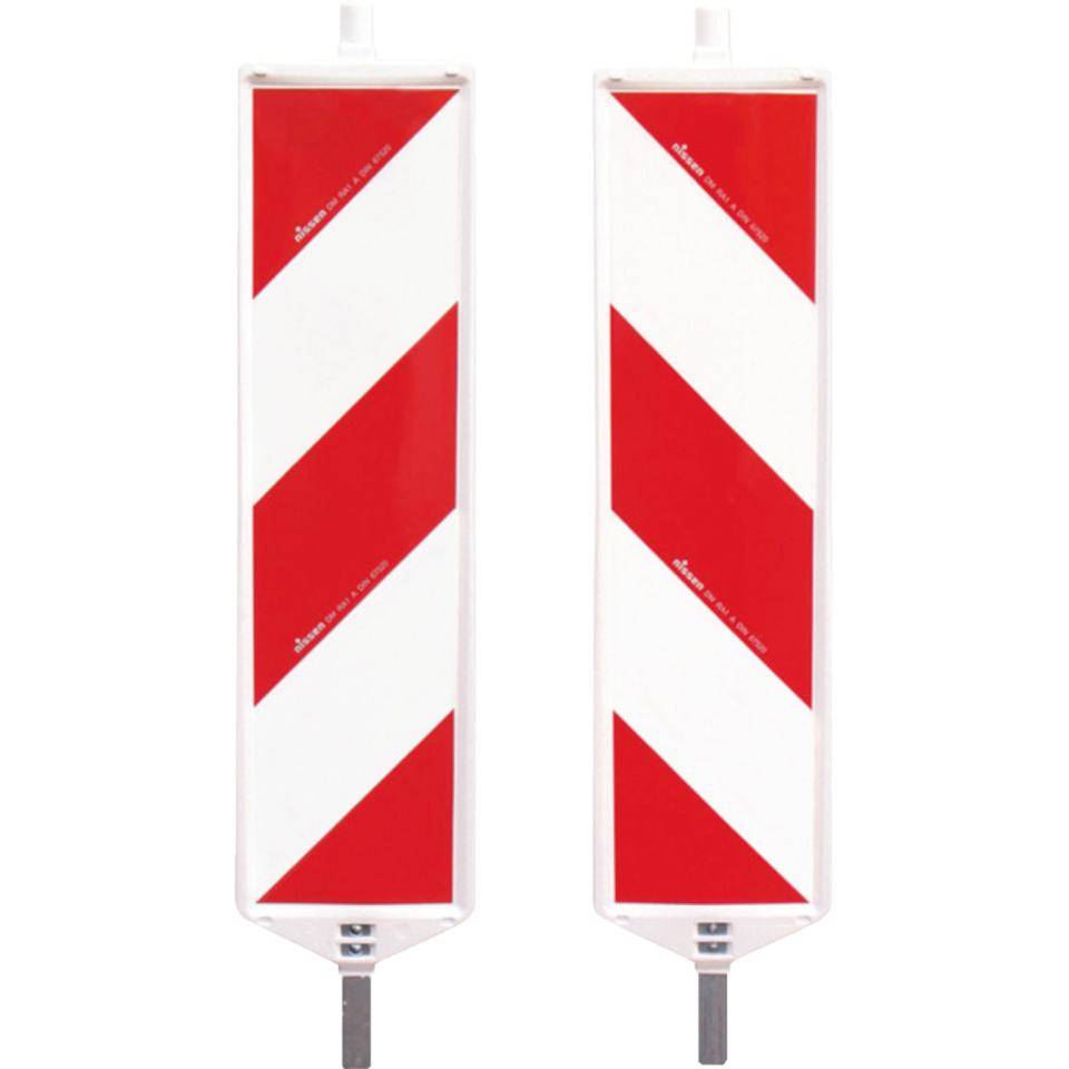 Sicherheits-Leitbake, links-/rechtsweisend, Folie RA1, 1319x304x60mm, ohne Fußplatte