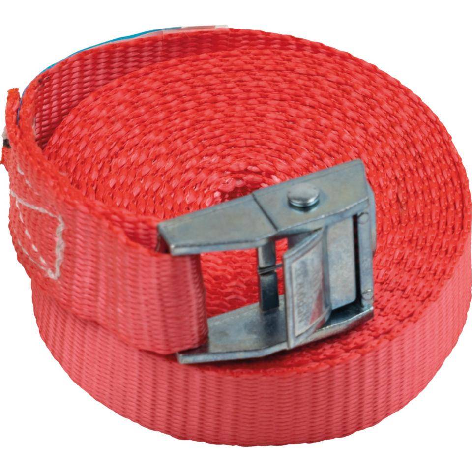 MTPro Klemmschlossgurt 425, DIN EN 12195-2, einteilig, mit Klemmschloss, rot, 25mmx4m