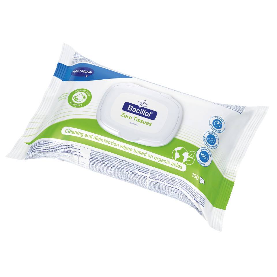 HARTMANN Bacillol® Zero Tissues, Reinigungs- und Desinfektionstücher, 100/VE