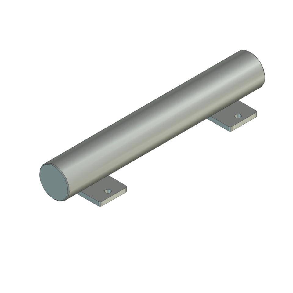 K.57 Balken 500 für Rollstopp Baukastensystem, Stahl feuerverzinkt, 500mm, Ø76mm