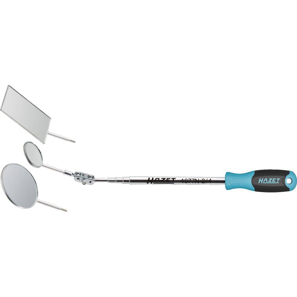 HAZET® Teleskop-Spiegelsatz, 4-teiliger Satz - eckig und rund, 300-740mm