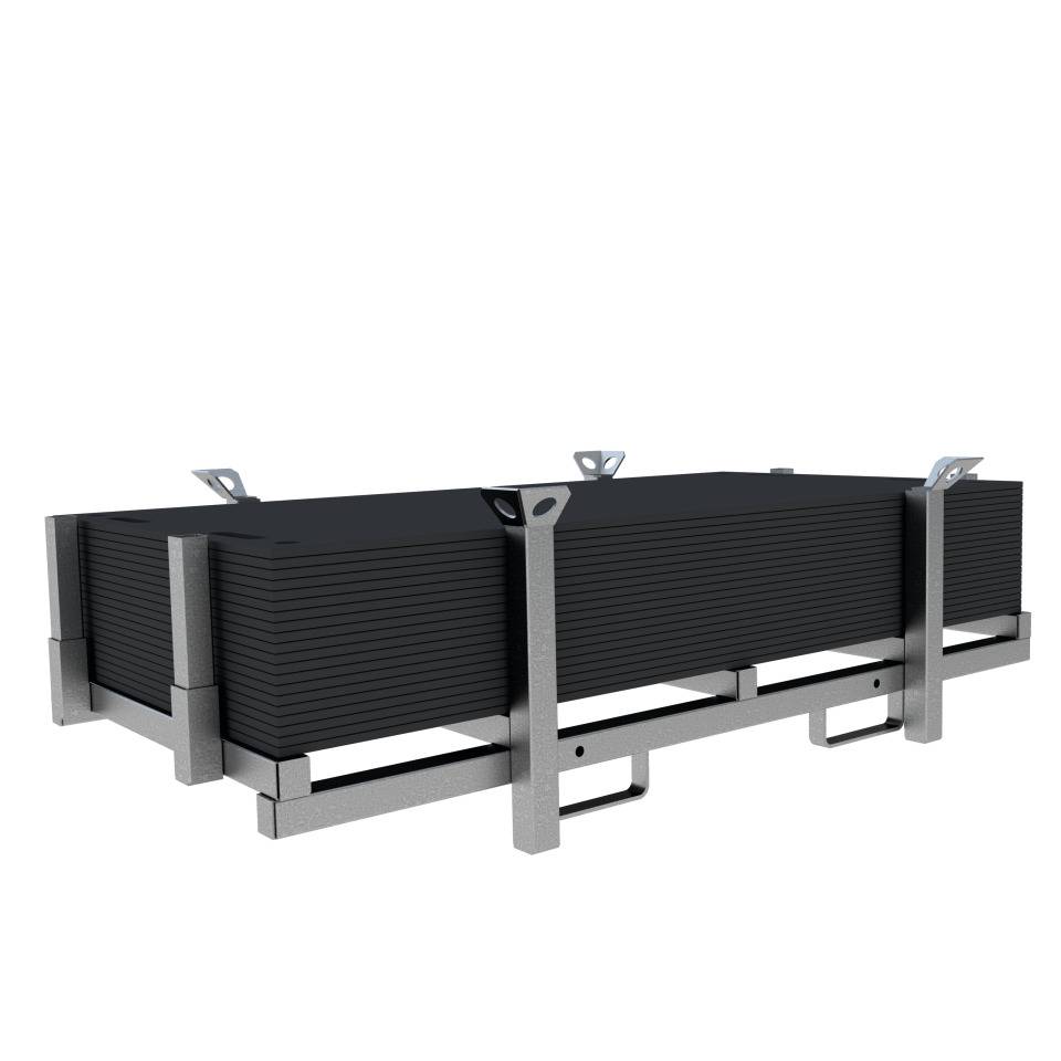 Schake Bodenschutzmatten-Set, Stapelpalette mit 20 Matten, 1200x800x43mm, 682,5 kg