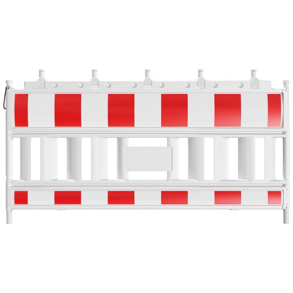 Schake Absperrgitter, rot/weiß, RA2, Kunststoff, 2100x1000x50mmmm, 14kg