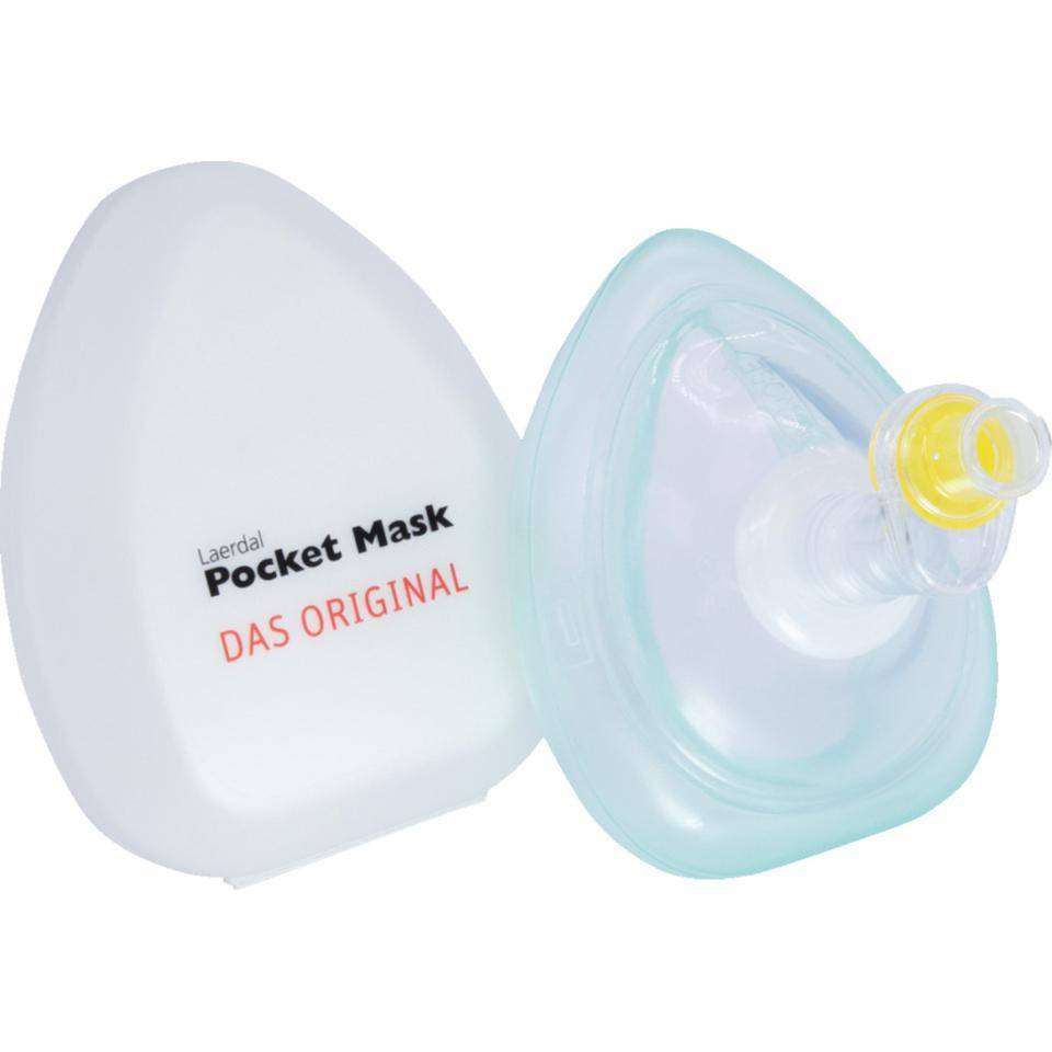 Laerdal Taschenmaske, m. Einweg-Ventil, PIB 118 Filter, inkl. Handschuhe, latex-frei