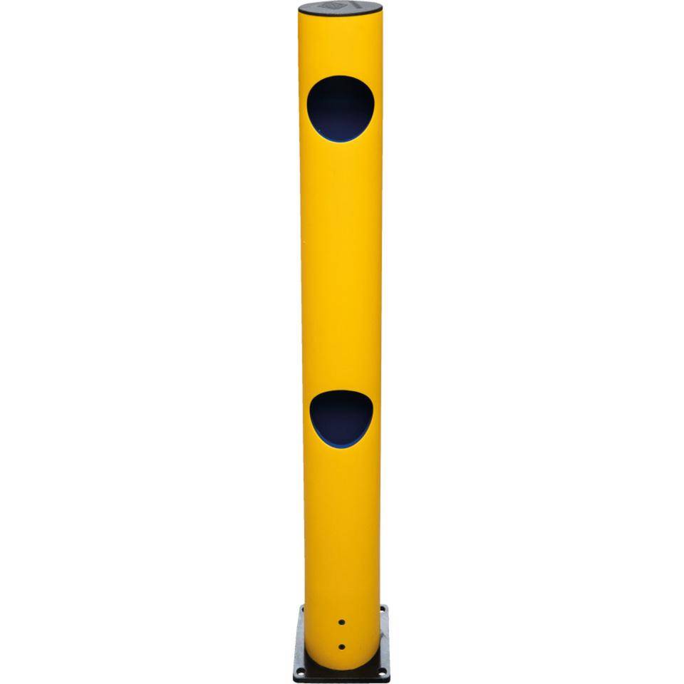 K.57 Start- und Endpfosten für Baukasten-Geländersystem, gelb, Höhe:1200mm, Ø140mm