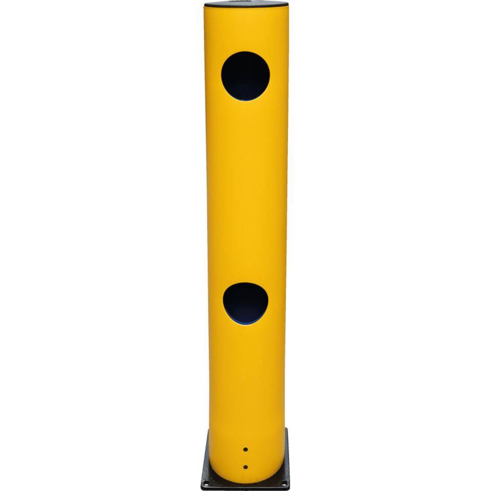K.57 Start-u.Endpfosten Heavy, f.Baukasten-Geländersystem, gelb,Höhe:1200mm, Ø200mm