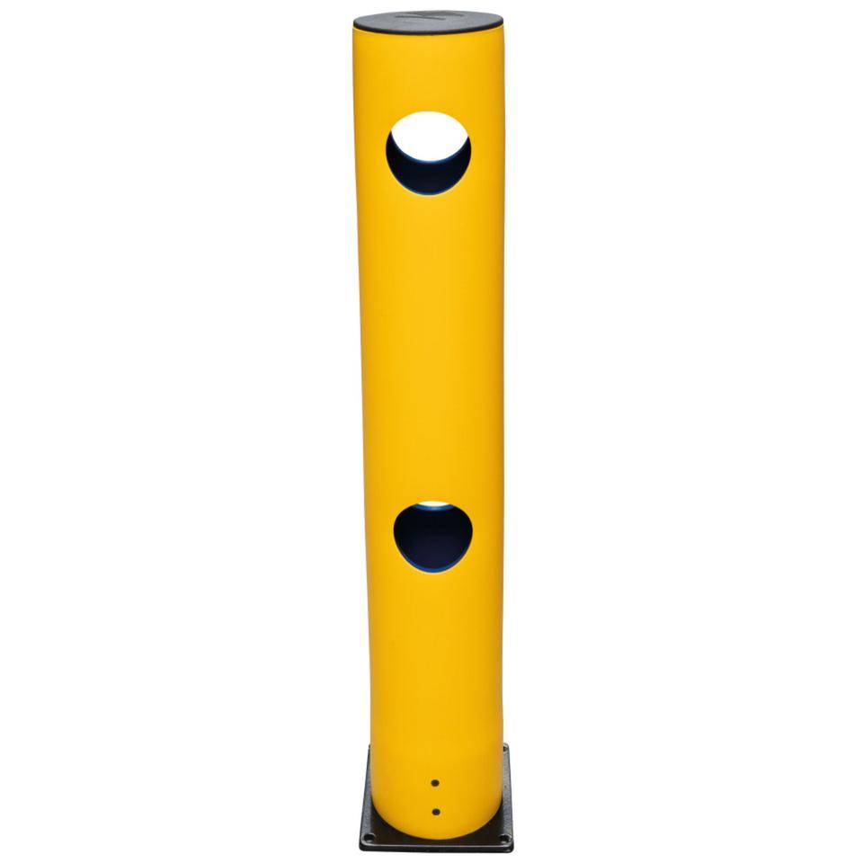 K.57 Mittelpfosten Heavy, für Baukasten-Geländersystem, gelb, Höhe:1200mm, Ø200mm
