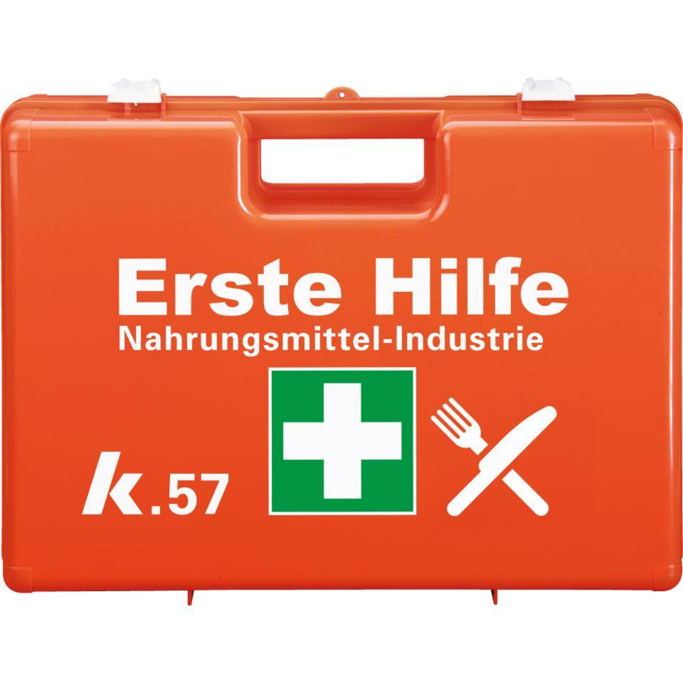 K.57 Erste-Hilfe-Koffer Classic Plus Nahrungsmittel, leuchtorange, 430x305x150mm