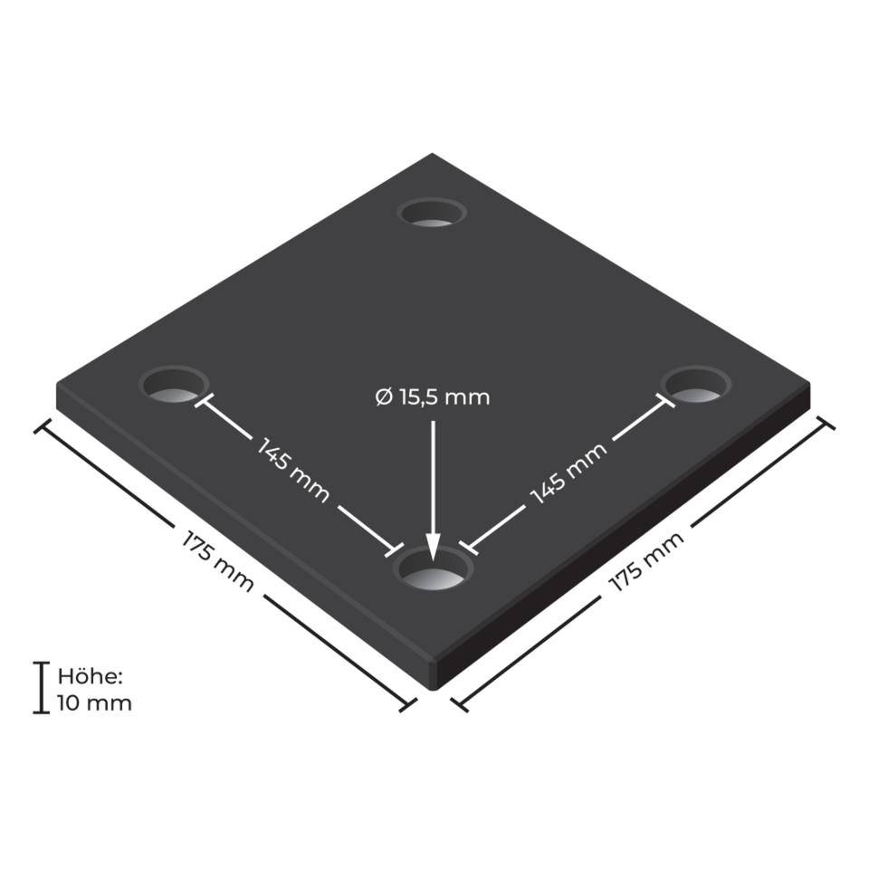 K.57 Schutzpfosten XL, zum Aufdübeln, gelb mit 2 schwarzen Ringen, 1000mm, Ø140mm