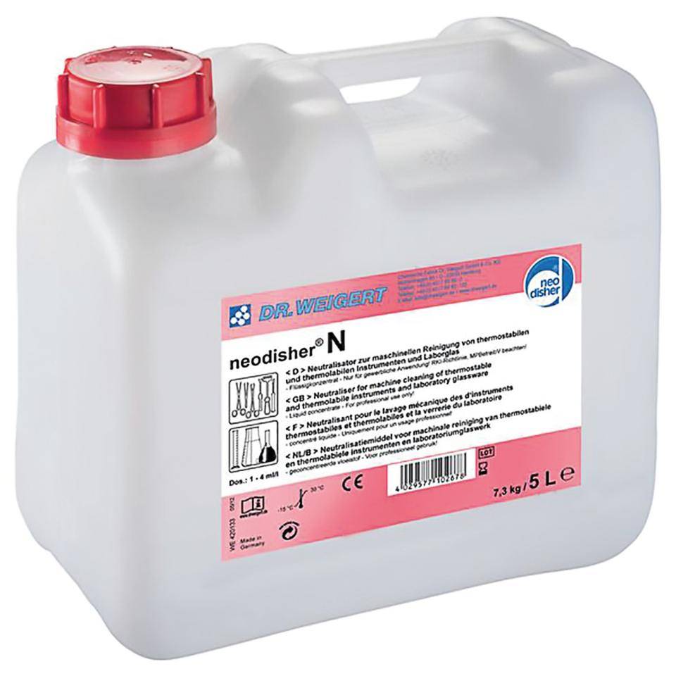 Reinigungsmittel neodisher® N, zum Einsatz in Spezialspülmaschinen, 5 l/Kanister