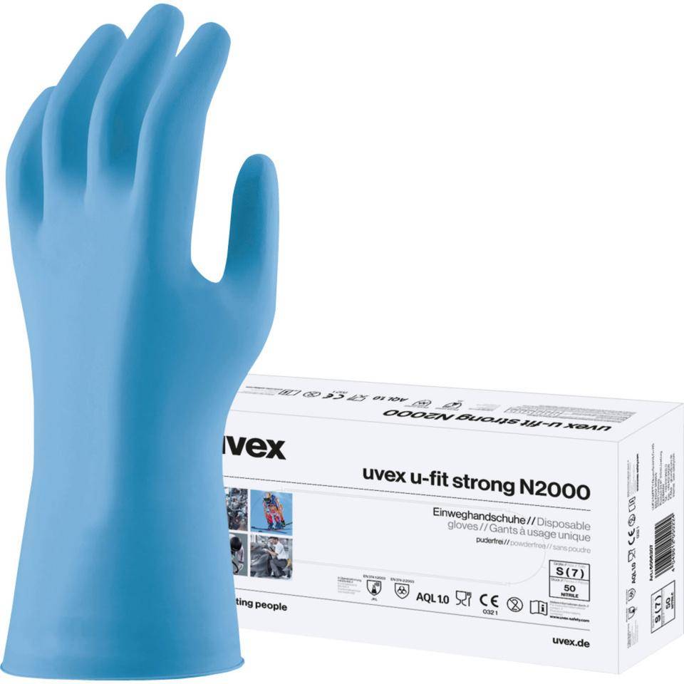 uvex Chemikalien-Schutzhandschuh u-fit strong N2000, Kat.III, Größe 10(XL), 50/VE