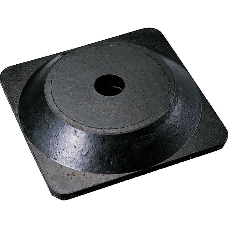 K.57 Standfuß, für Kettenständer Mobil, schwarz, recyceltes Gummi, 265x265mm, 1,45kg