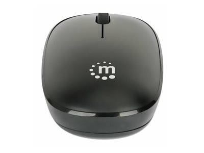 Manhattan MW3050 - Maus - rechts- und linkshändig - optisch - 3 Tasten - kabellos - 2.4 GHz - kabelloser Empfänger (USB)