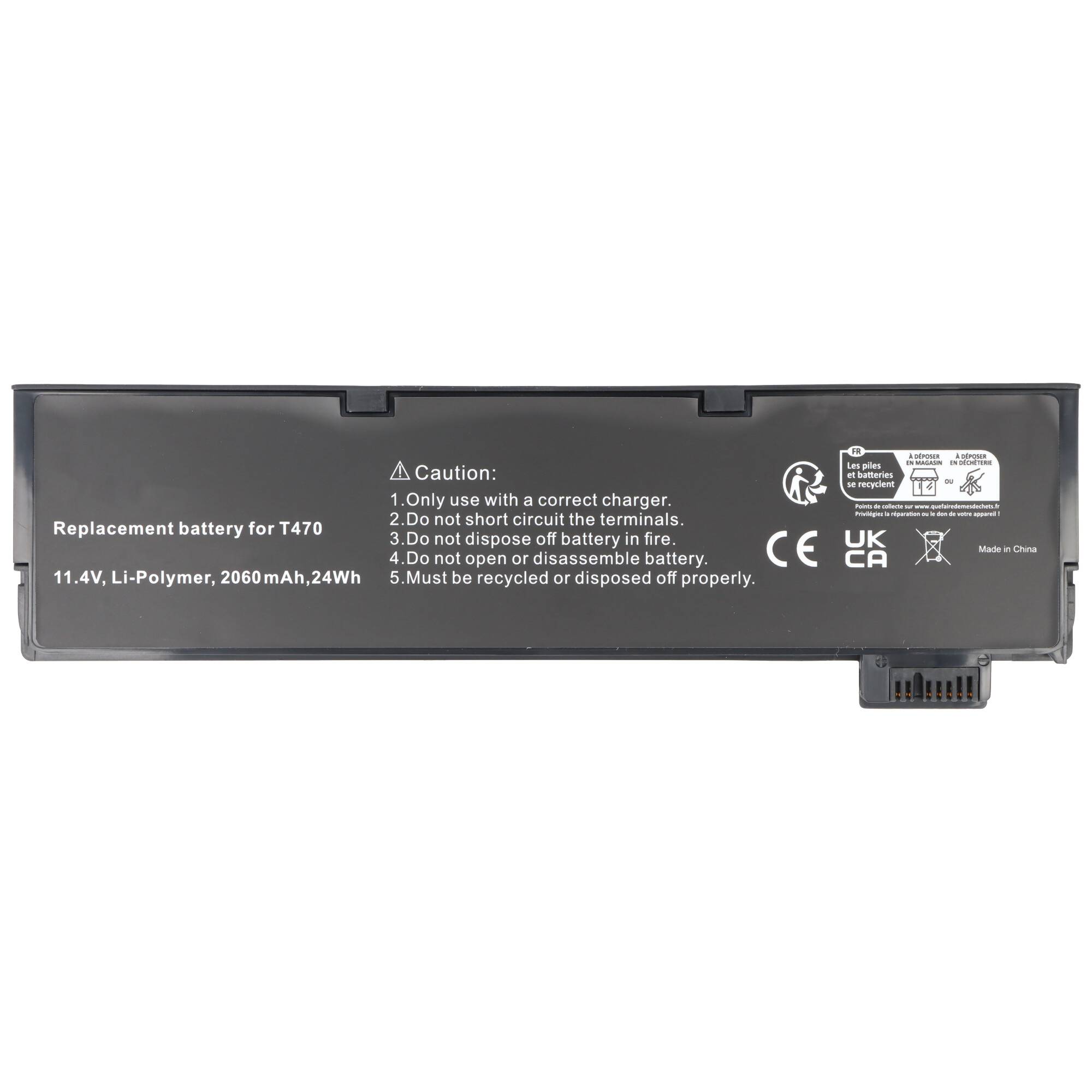 Akku passend für Lenovo Thinkpad T470, T480, T570, 01AV490, 01AV492, SB10K97563, 11,4V 2060mAh