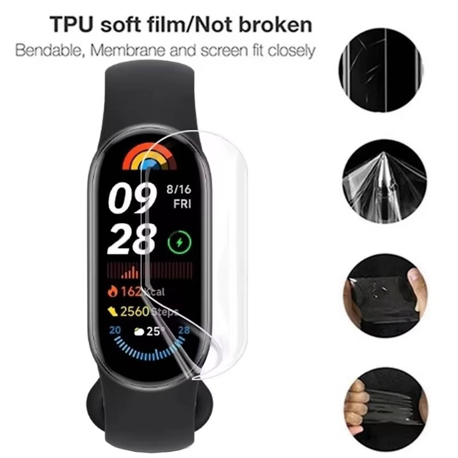 Für Xiaomi Smart Band 9 Hydrogel Touch Film Schutzfolie Transparent Display LCD