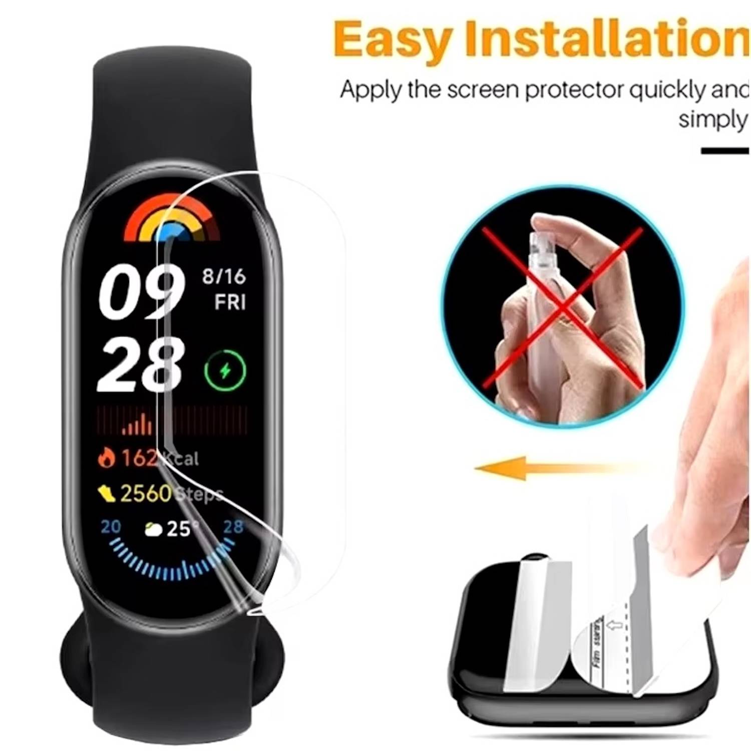 Für Xiaomi Smart Band 9 Hydrogel Touch Film Schutzfolie Transparent Display LCD
