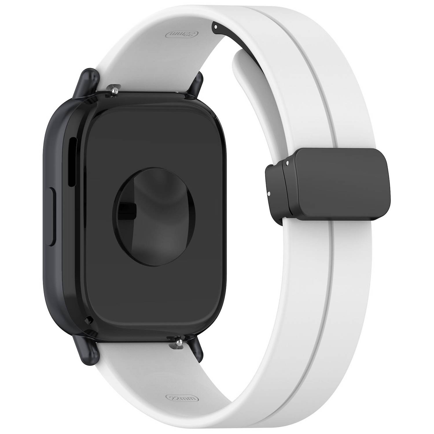 Für Xiaomi Redmi Watch 5 Active Silikon Armband mit Magnetischer Faltschließe Weiß