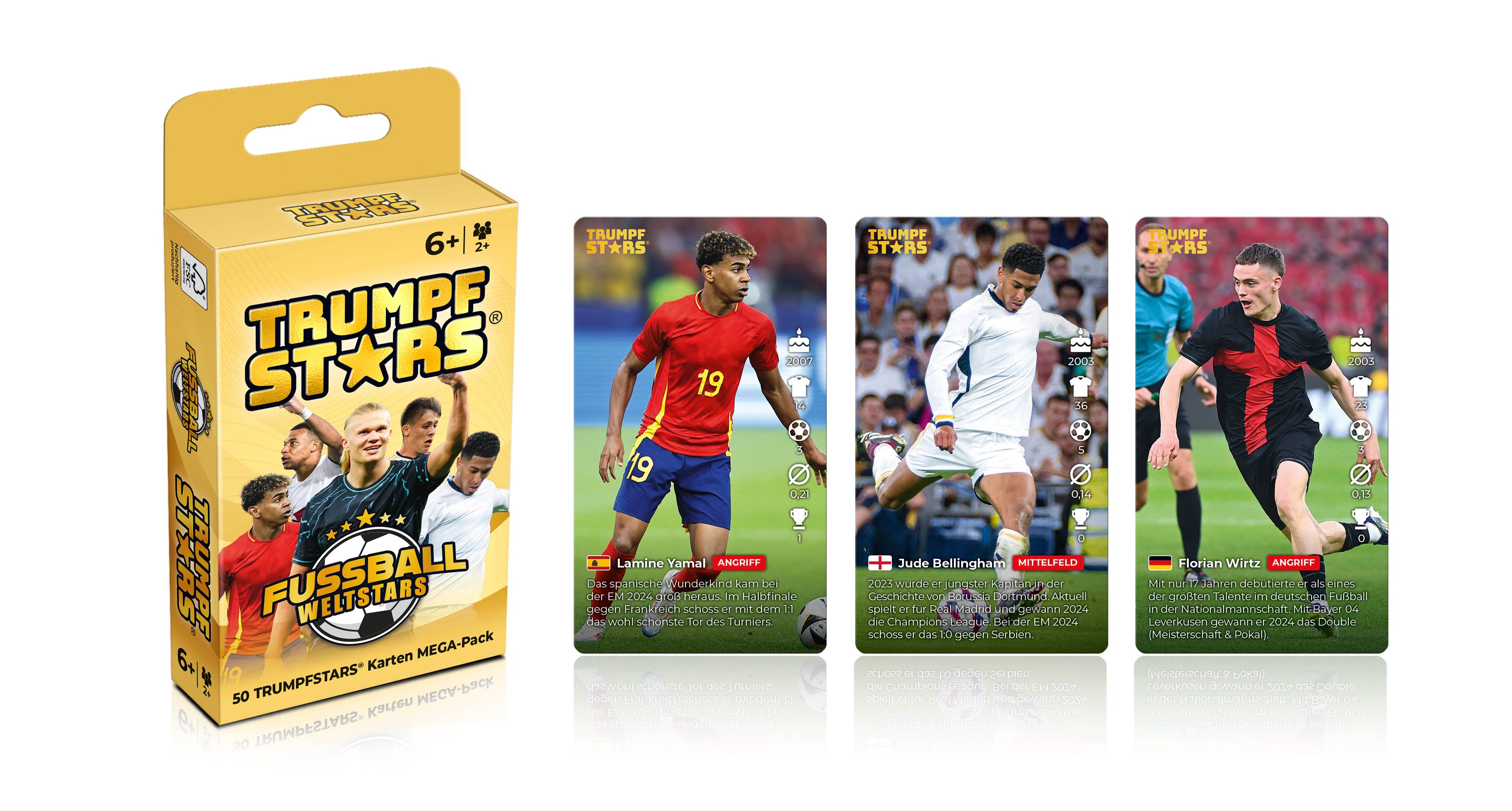 Gomazing - Kartenspiel - Trumpfstars: Fussball Weltstars (Multipack mit 11 Spielen)