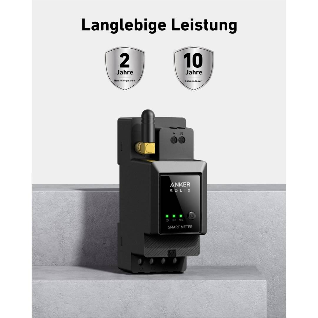 Anker Solarbank 2 PRO inkl. Smart-Meter – Speicher-Bundle für Balkonkraftwerke– 1,6 kWh – bis zu vier Solarmodule – Echtzeitüberwachung per