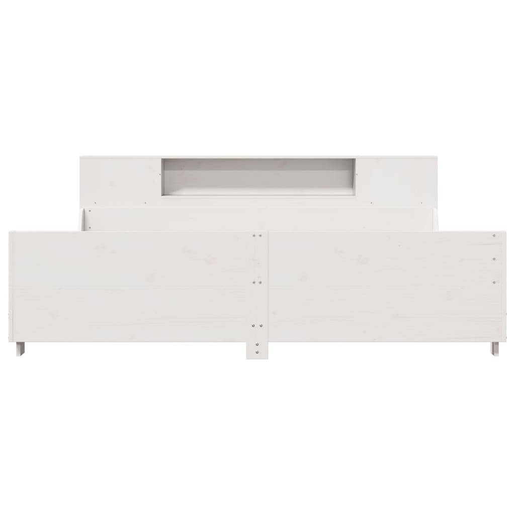 vidaXL Massivholzbett ohne Matratze Weiß 200x200 cm Kiefernholz