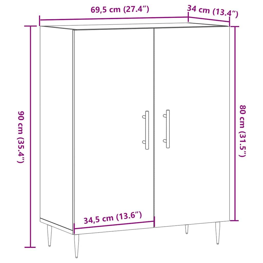 vidaXL Sideboard Altholz-Optik 69,5x34x90 cm Holzwerkstoff