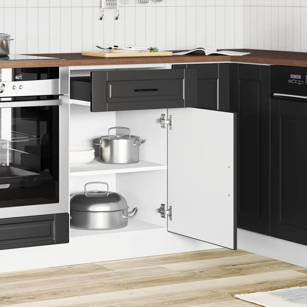 vidaXL Küchenunterschrank Porto Schwarz Holzwerkstoff