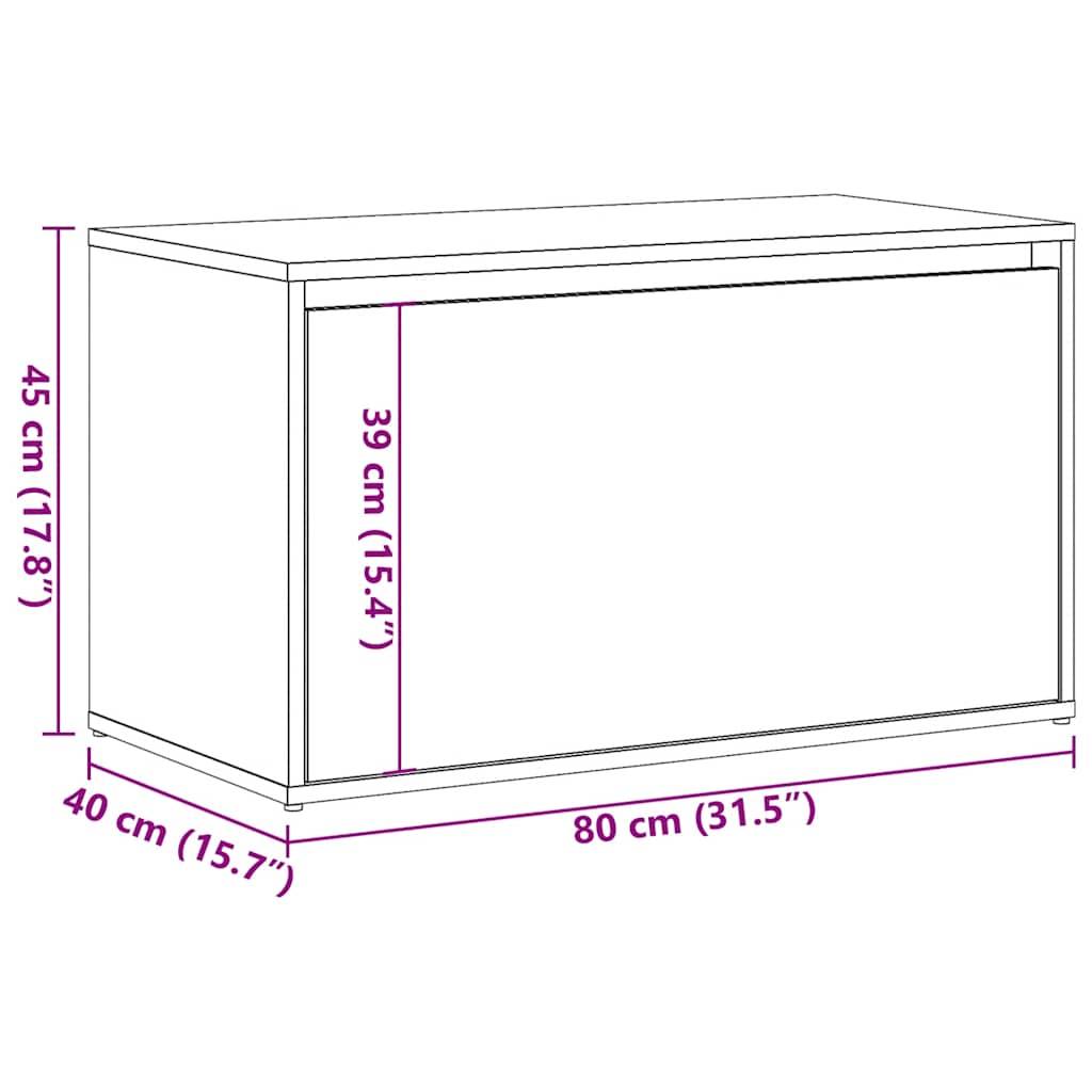 vidaXL Flurbank 80x40x45 cm Artisan-Eiche Holzwerkstoff