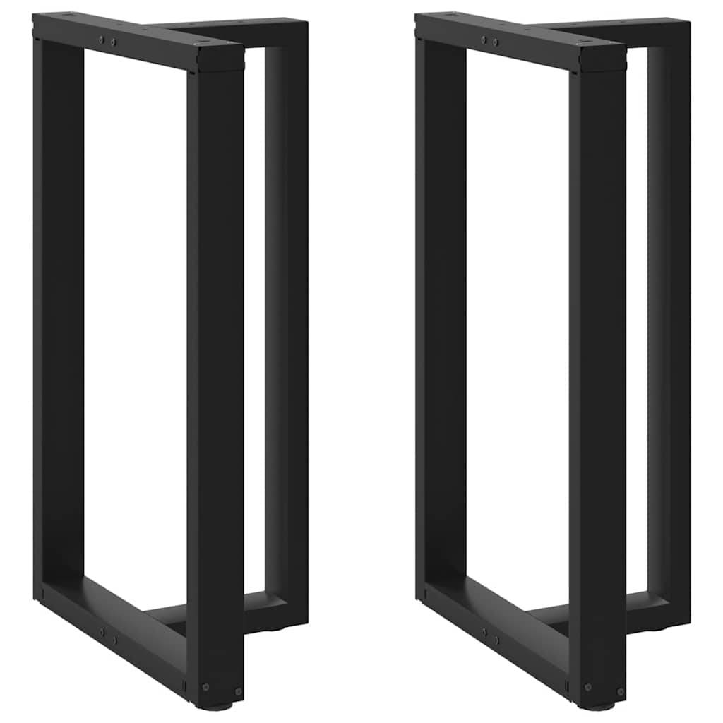 vidaXL Bartischbeine T-Form 2 Stk. Schwarz 60x35x(100-101) cm Stahl