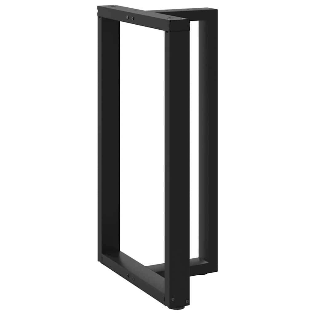 vidaXL Bartischbeine T-Form 2 Stk. Schwarz 60x35x(100-101) cm Stahl