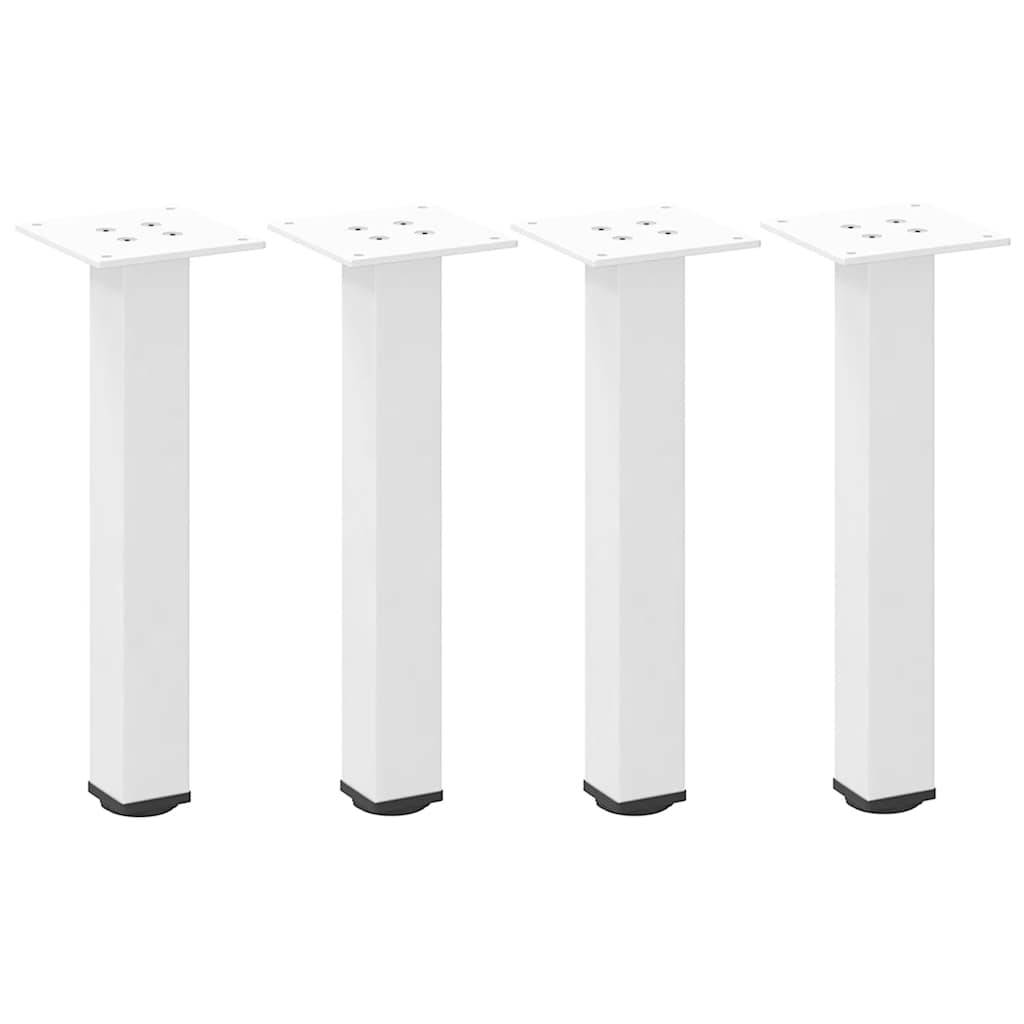 vidaXL Couchtischbeine 4 Stk. Weiß 30-32 cm Stahl
