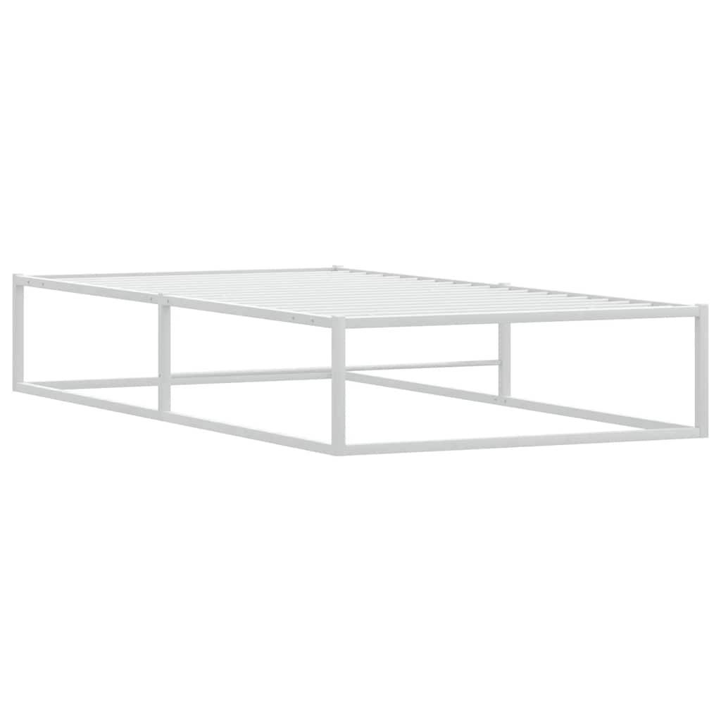 vidaXL Bettgestell ohne Matratze Weiß 100x200 cm Metall