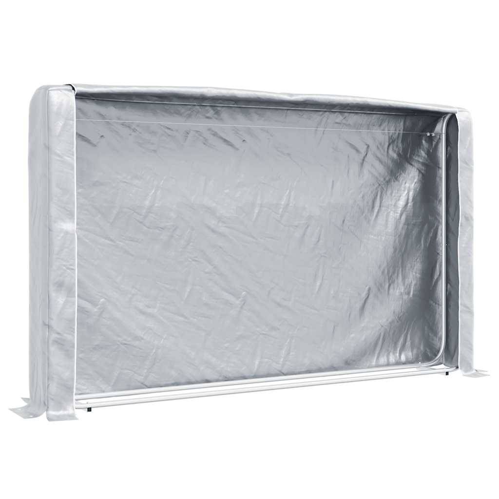 vidaXL Brennholzregal mit Regenschutz 250x25x150 cm Verzinkter Stahl