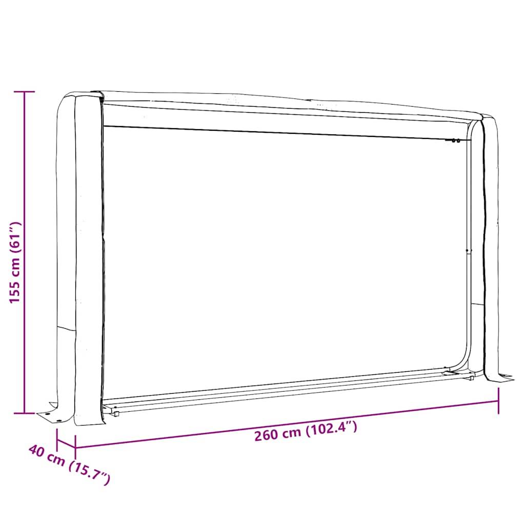 vidaXL Brennholzregal mit Regenschutz 250x25x150 cm Verzinkter Stahl