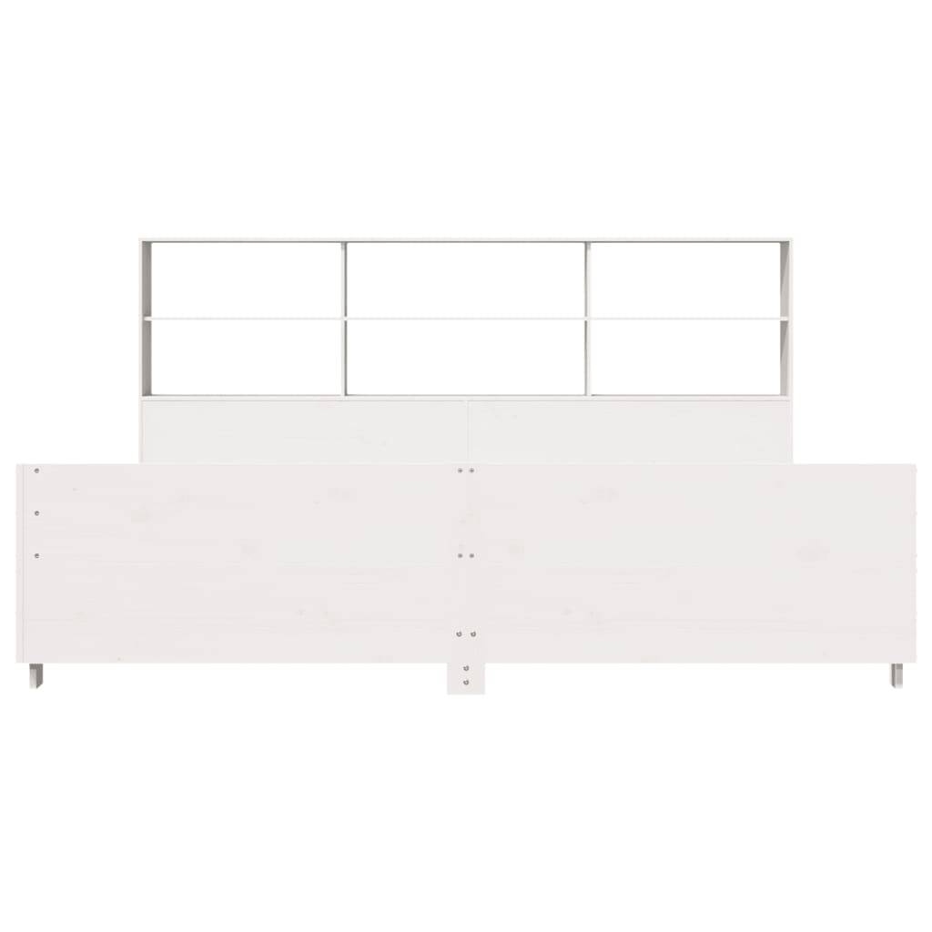 vidaXL Massivholzbett ohne Matratze Weiß 180x200 cm Kiefernholz