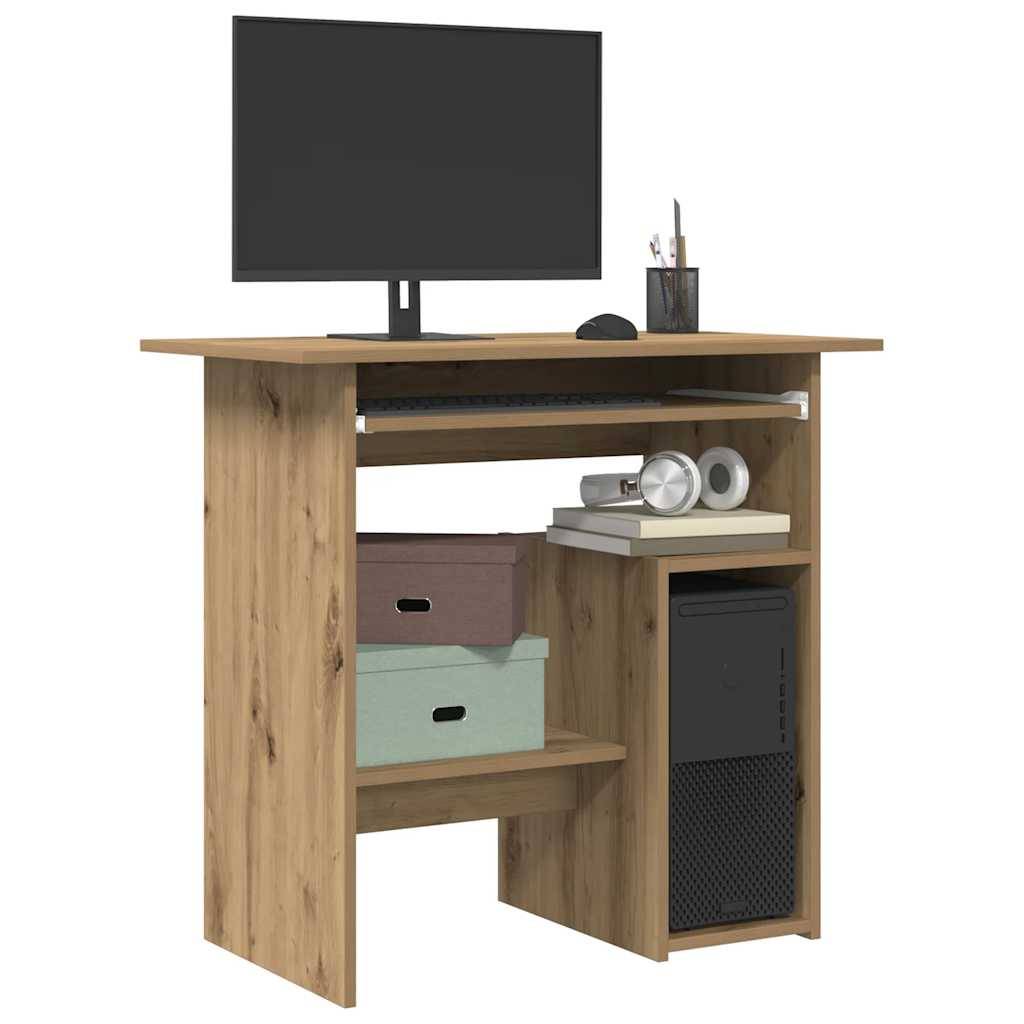 vidaXL Schreibtisch Artisan-Eiche 80x45x74 cm Holzwerkstoff