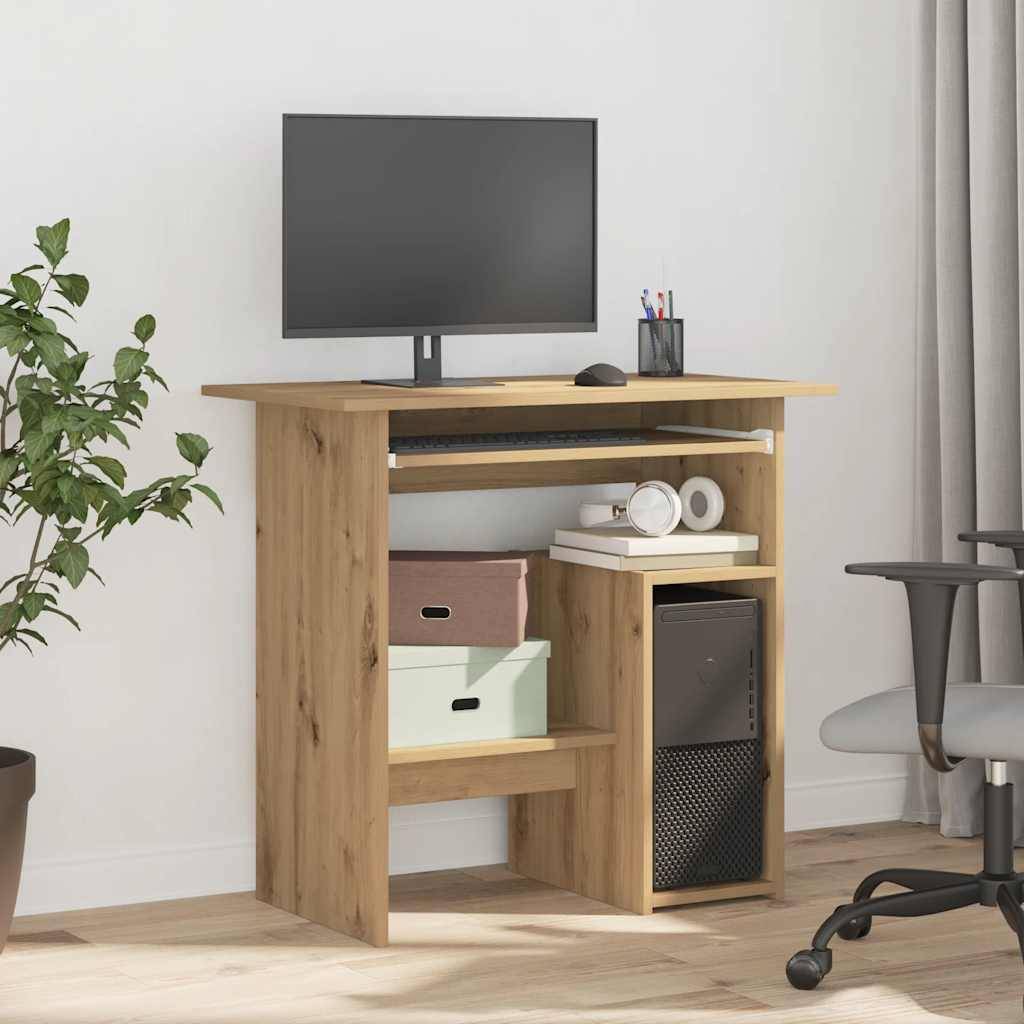 vidaXL Schreibtisch Artisan-Eiche 80x45x74 cm Holzwerkstoff