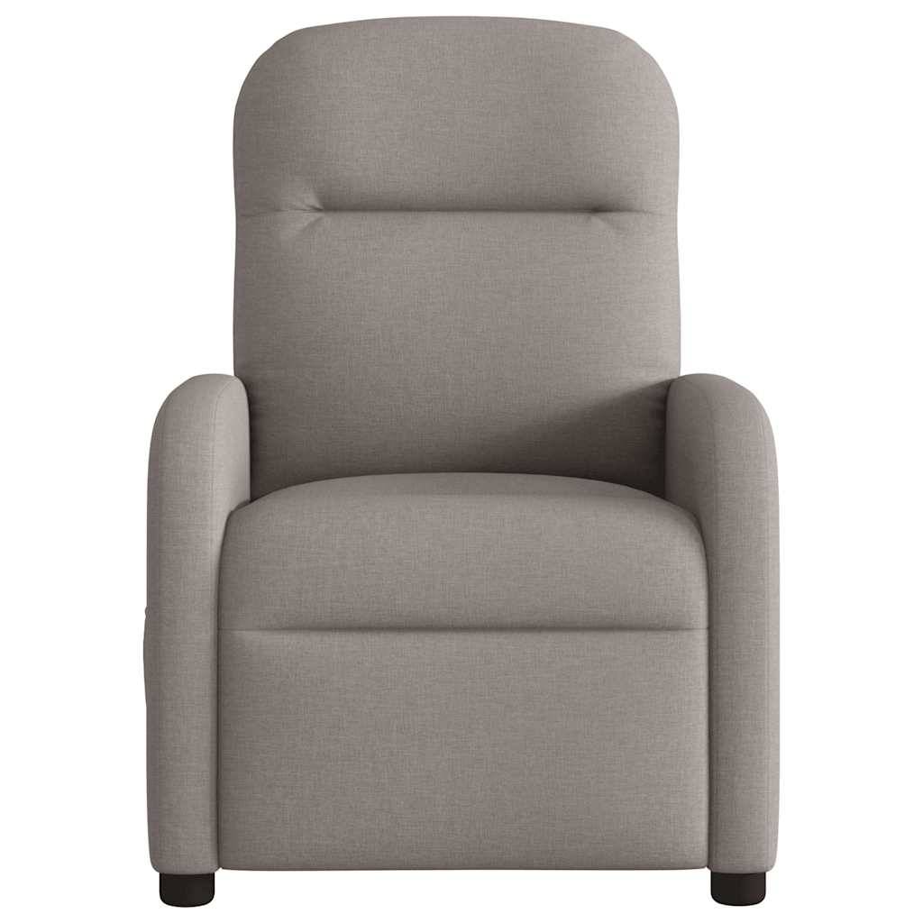 vidaXL Massagesessel Taupe Stoff