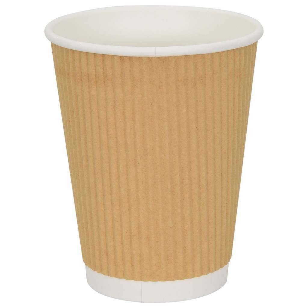 vidaXL Pappbecher 500 Stk. 12oz 300ml Braun