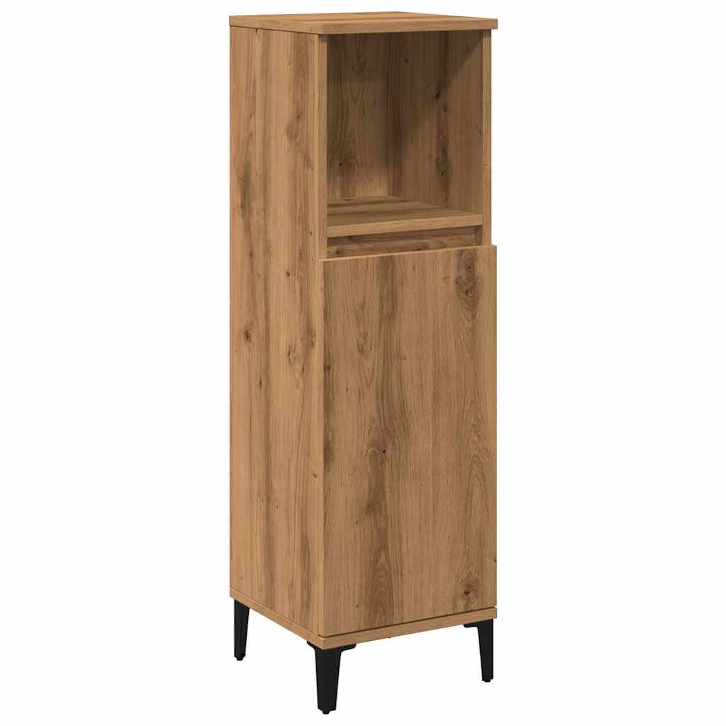 vidaXL Badschrank Artisan-Eiche 30x30x100 cm Holzwerkstoff