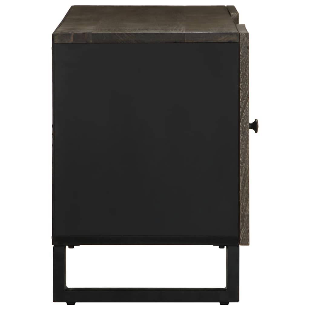 vidaXL TV-Schrank Schwarz 105x33x46 cm Massivholz Mango