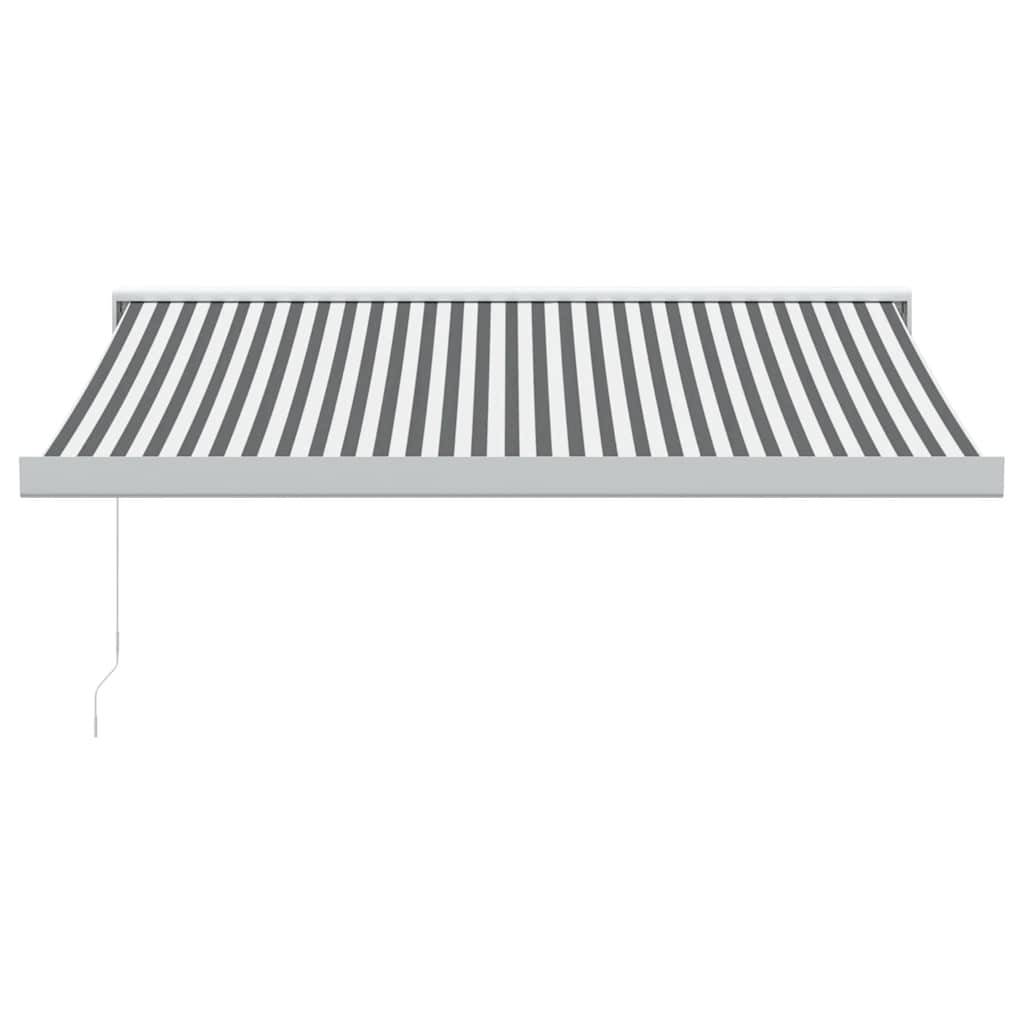 vidaXL Markise Einziehbar Anthrazit & Weiß 3,5x2,5 m Stoff & Aluminium
