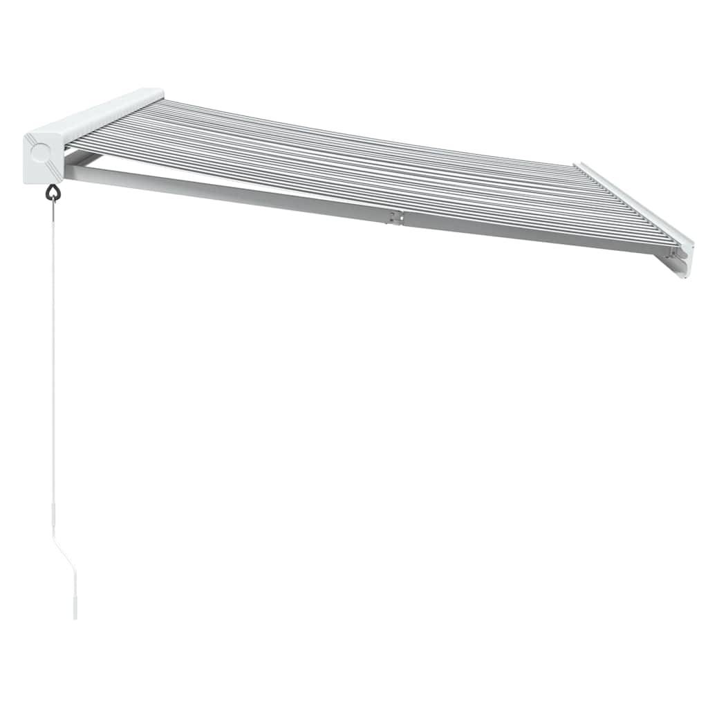 vidaXL Markise Einziehbar Anthrazit & Weiß 3,5x2,5 m Stoff & Aluminium